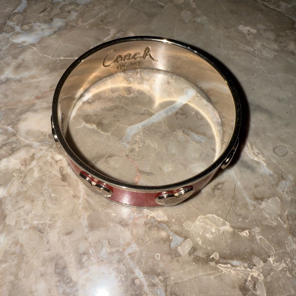 Coach Red Heart Charm Bangle - Picture 2 of 3